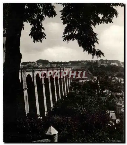 Moderne Karte Morlaix Vue Sur Le Viaduc Et La Campagne Environnante