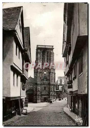 Cartes postales moderne Morlaix La rue Basse Et l&#39Eglise St Mathieu