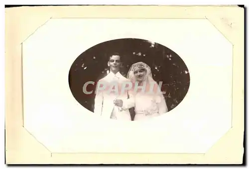 CARTE PHOTO Mariage Morlaix Folklore costume