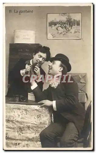 Cartes postales La Gantiere Femme marchand Gant Mode