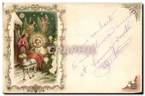 Cartes postales Petit Jesus Mouton Anges