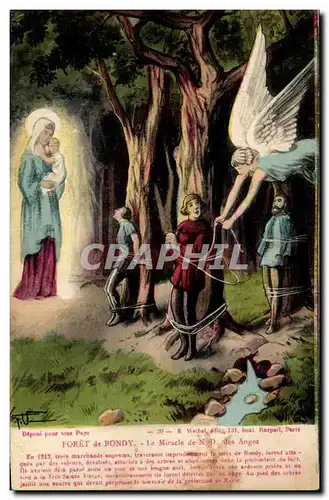 Cartes postales Foret de Bondy Le Miracle Ange Enfants