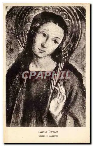 Cartes postales Sainte Devote Vierge et Marryre