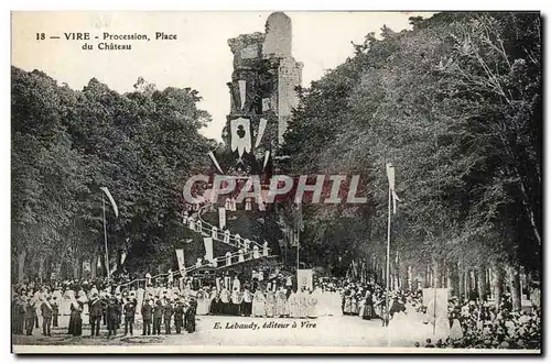 Ansichtskarte AK Vire Procession Place du Chateau