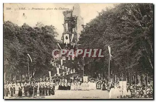 Cartes postales Vire Procession Place du Chateau