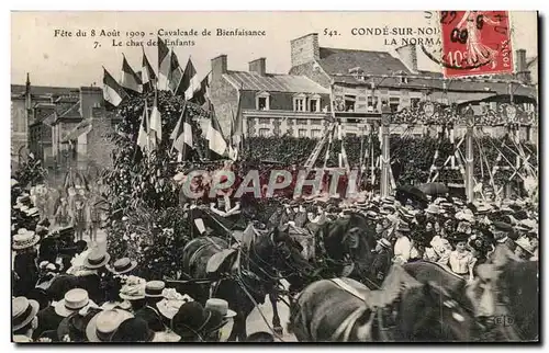 Ansichtskarte AK Fete du 8 Aout 1909 Cavalcade de Bienfaisance Le Char de Enfants Conde Sur Noiseau TOP