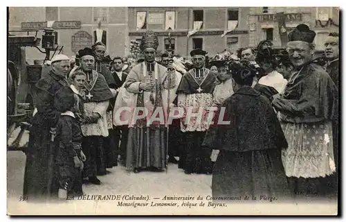 Cartes postales La Delivrande Anniversaire du Couronnement de la Vierge Monseigneur Lemonnier Eveque de Bayeux