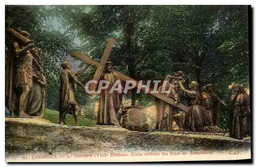 Cartes postales Lourdes Le Calvaire Jesus Console les filles de Jerusalem