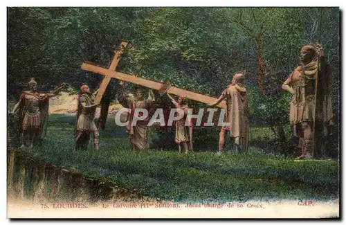 Cartes postales Lourdes Le Calvaire Jesus charge de sa Croix