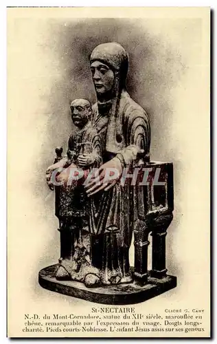 Cartes postales St Nectaire Du Mont Cornadore Statue Marouflee En Chene