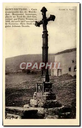 Ansichtskarte AK St Nectaire Croix Remarquable Dite De Marchidial Monument Historiuque