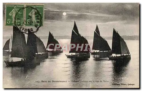 Ansichtskarte AK Baie De Douarnenez Bateaux Arrivant Sur Le lieu de peche