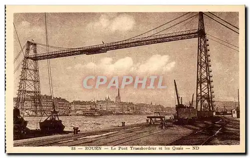 Cartes postales Rouen Le Pont Transbordeur et les Quais