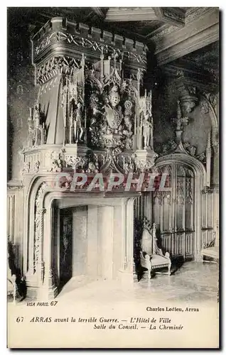 Cartes postales Arras Avamt la terrible Guerre L'hotel de ville