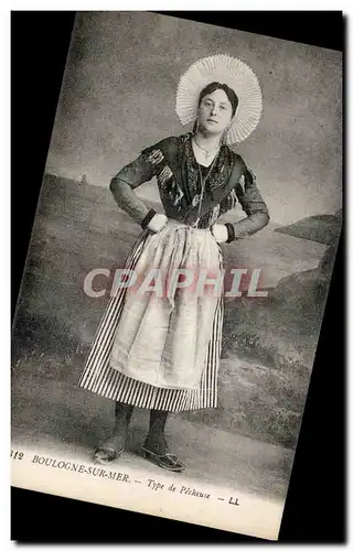 Ansichtskarte AK Boulogne Sur Mer Type de Pecheuse Folklore Costume