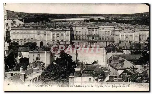 Cartes postales Compiegne Panorama du Chateau pris de l&#39Eglise Saint Jacques