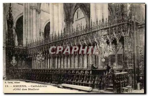 Ansichtskarte AK Amiens Cathedrale Cote des stalles