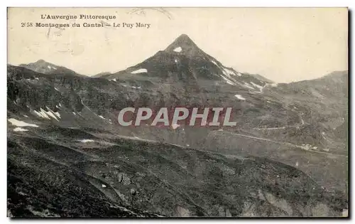 Cartes postales L&#39Auvergne Pittoresque Montagnes du Cantal Le Puy Mary