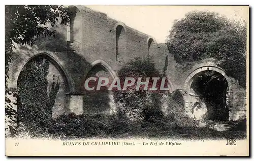 Ansichtskarte AK Ruines De Champlieu La Nef de l&#39Eglise