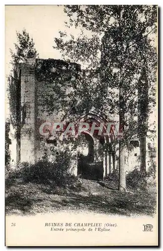 Cartes postales Ruines De Champlieu Entree principale de l&#39Eglise