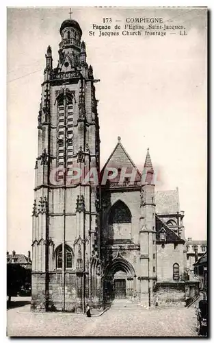 Ansichtskarte AK Compiegne Facade l&#39Eglise Saint Jacques