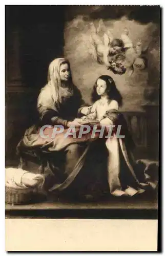 Ansichtskarte AK Santa Ana Dando Leccion A La Virgen Murillo Museo Del Prado Madrid