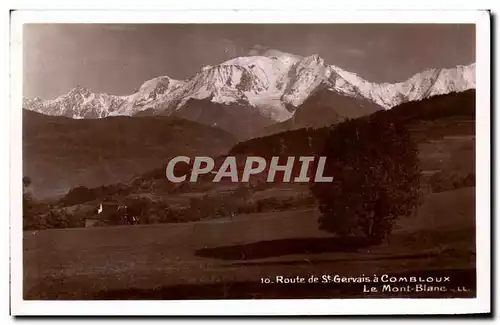 Cartes postales Route De St Gervais a Combloux Le Mont Blanc