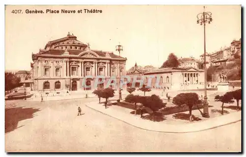 Cartes postales Geneve Place Neuve et Theatre
