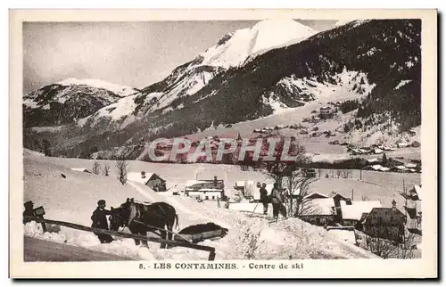 Ansichtskarte AK Les Contamines Centre de ski (animee)