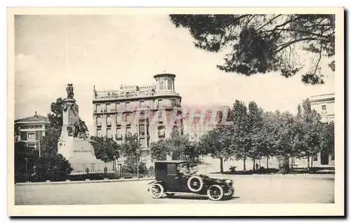 Cartes postales Madrid Paseo de la Castellana Monuments a Castelar Automobile