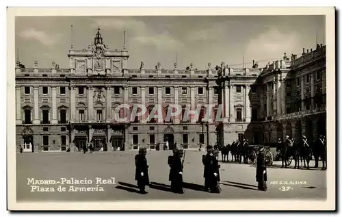 Ansichtskarte AK Madrid Palacio Real Plaza de Armeria Militaria
