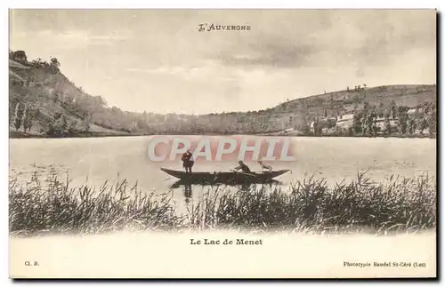 Cartes postales L&#39Auvergne Le Lac de Menet Auvergne Barque