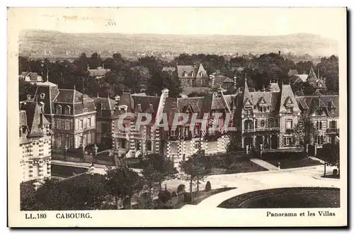 Ansichtskarte AK Cabourg Panorama et les Villas