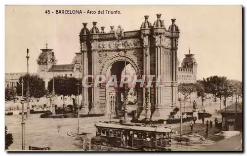 Cartes postales Barcelona Arco Del Triunfo Tramway