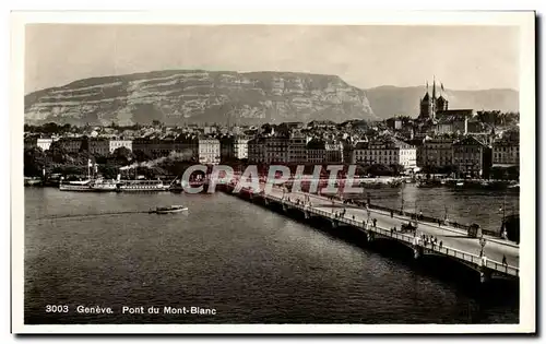 Cartes postales Geneve Pont Du Mont Blanc