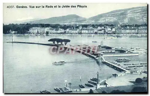 Cartes postales Geneve Vue Sur La Rade Et La Jetee Des Paquis