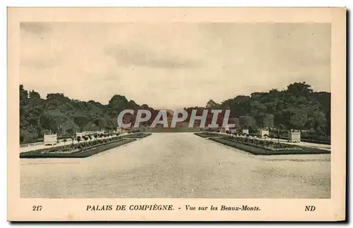 Cartes postales Palais De Compiegne Vue sur les Beaux Monts