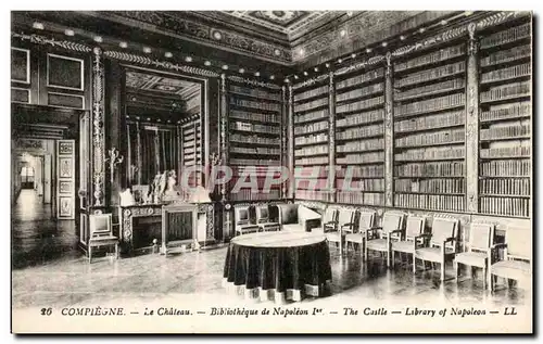 Cartes postales Compiegne Le Chateau Bibliotheque de Napoleon 1er