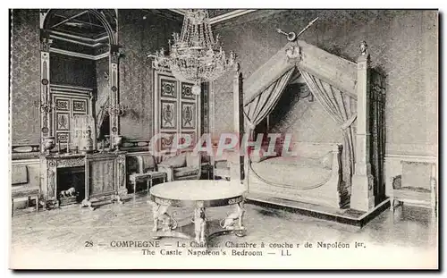 Ansichtskarte AK Compiegne Le Chateau Chambre a coucher de Napoleon 1er