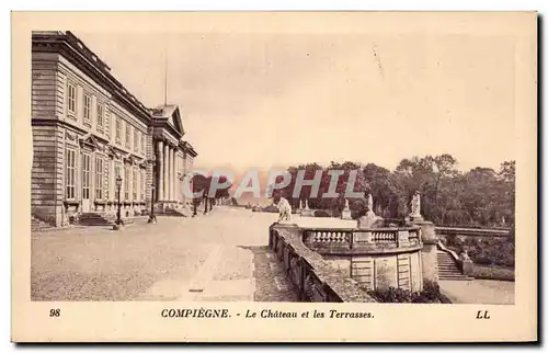 Ansichtskarte AK Compiegne Le Chateau et les Terrasses