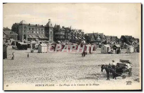 Cartes postales Berck Plage La Plage et le Casino de la plage