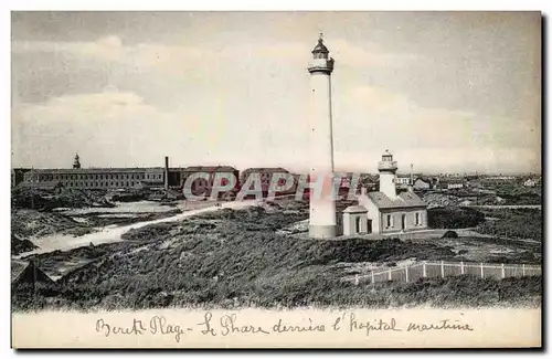 Cartes postales Berck Plage Le phare derriere l&#39hopital maritime