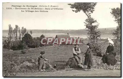 Ansichtskarte AK Paysage de Bretagne Environs de St Brieuc Baie d&#39Yffiniac Le Village des Greves TOP