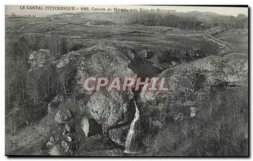 Cartes postales Beaux Sites du Cantal cascade du Gour pres Riom es Montagnes