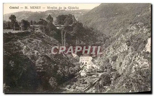 Cartes postales Cantal Menet Moulin de la Clideile