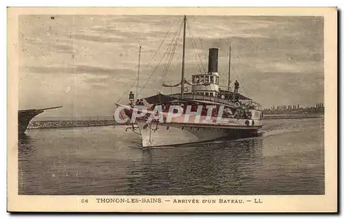 Cartes postales Thonon Les Bains Arrivee D&#39un Bateau