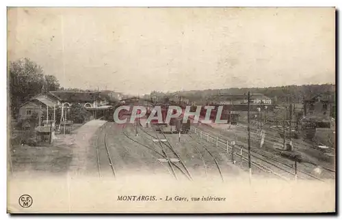 Ansichtskarte AK Montargis La Gare Vue Interieure Train