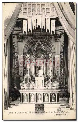 Cartes postales Boulogne Sur Mer Interieur de la cathedrale L'Autel