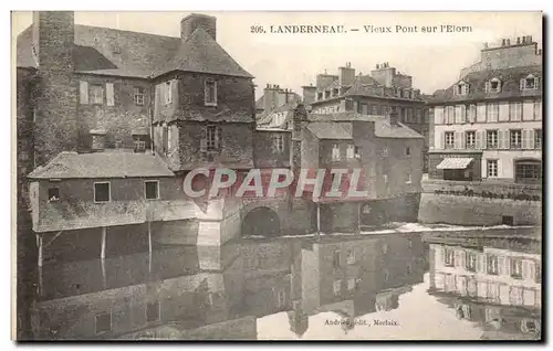 Ansichtskarte AK Landerneau Vieux Pont Sur l&#39Elorn