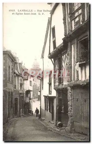 Cartes postales Lamballe Rue Dufour et Eglise Saint Jean